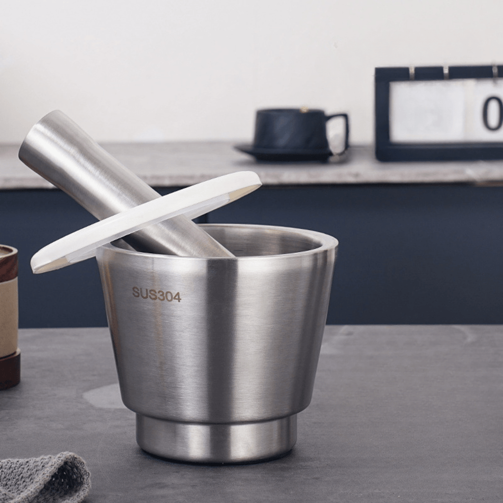 Stainless Steel Spice Mortar and Pestle with Rammer