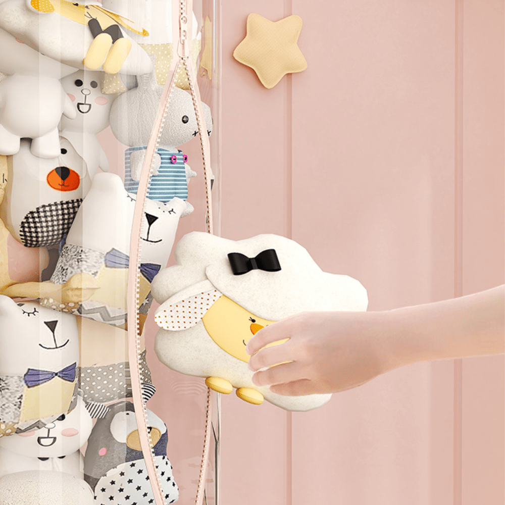 Transparent Doll Storage Bucket