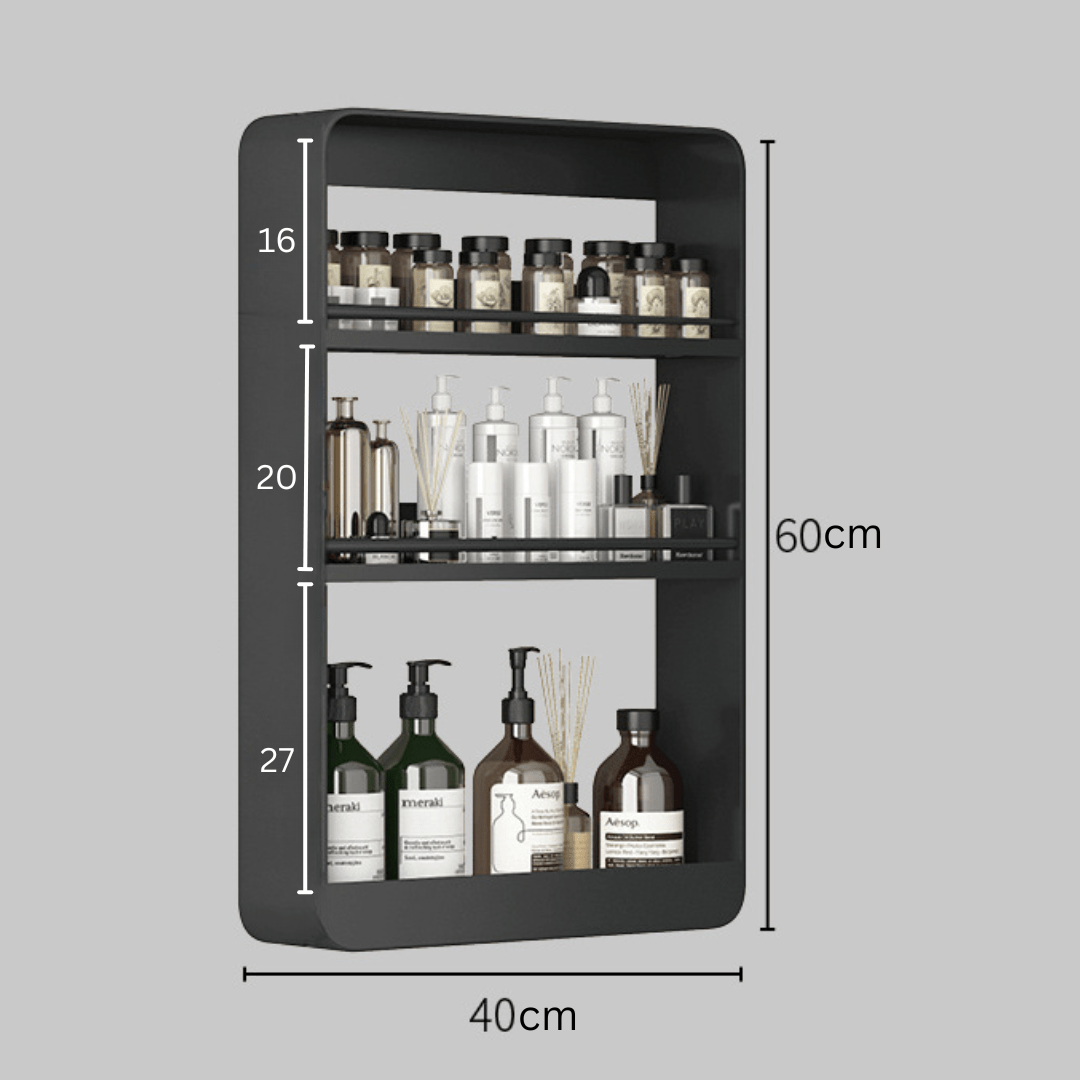 3 Tier Bathroom Shelf Stainless Steel Wall Hanger Storage Rack