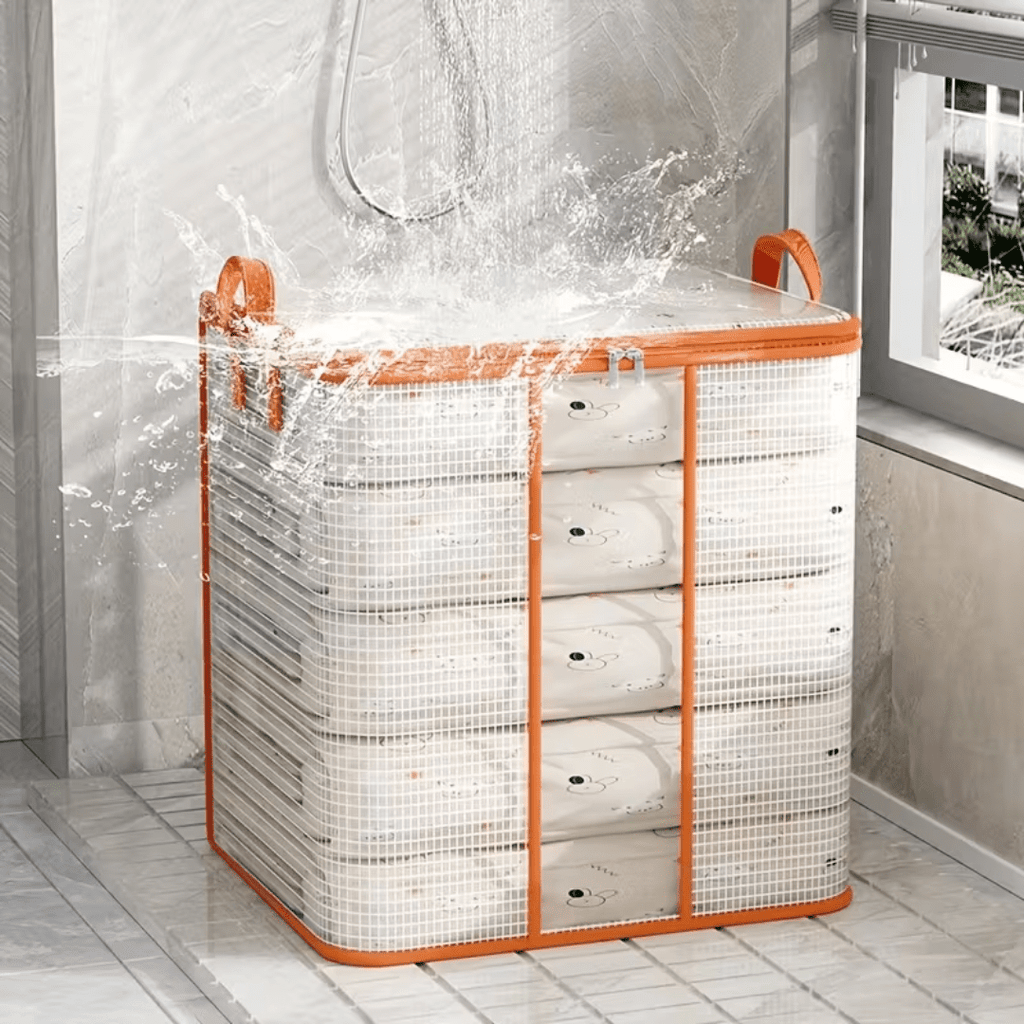 Transparent PVC Quilt Storage Organizer Bag with Handle (280L)