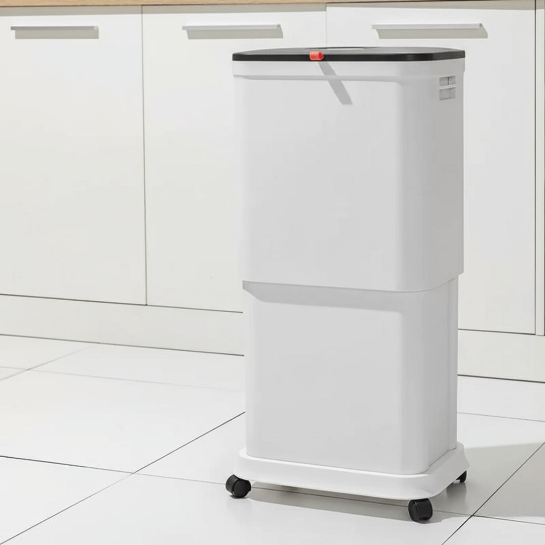 Adjustable Lifting Trash Can with Wheels and Sealed Lid(45L)