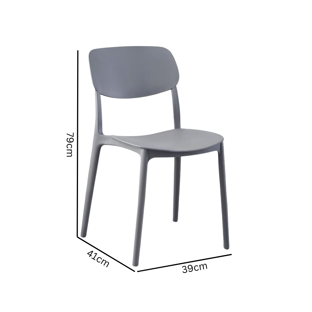 BUY 1 GET 1 FREE | Stackable Plastic Chair with Widened Seat, Curved Back & Anti-Skid Feet