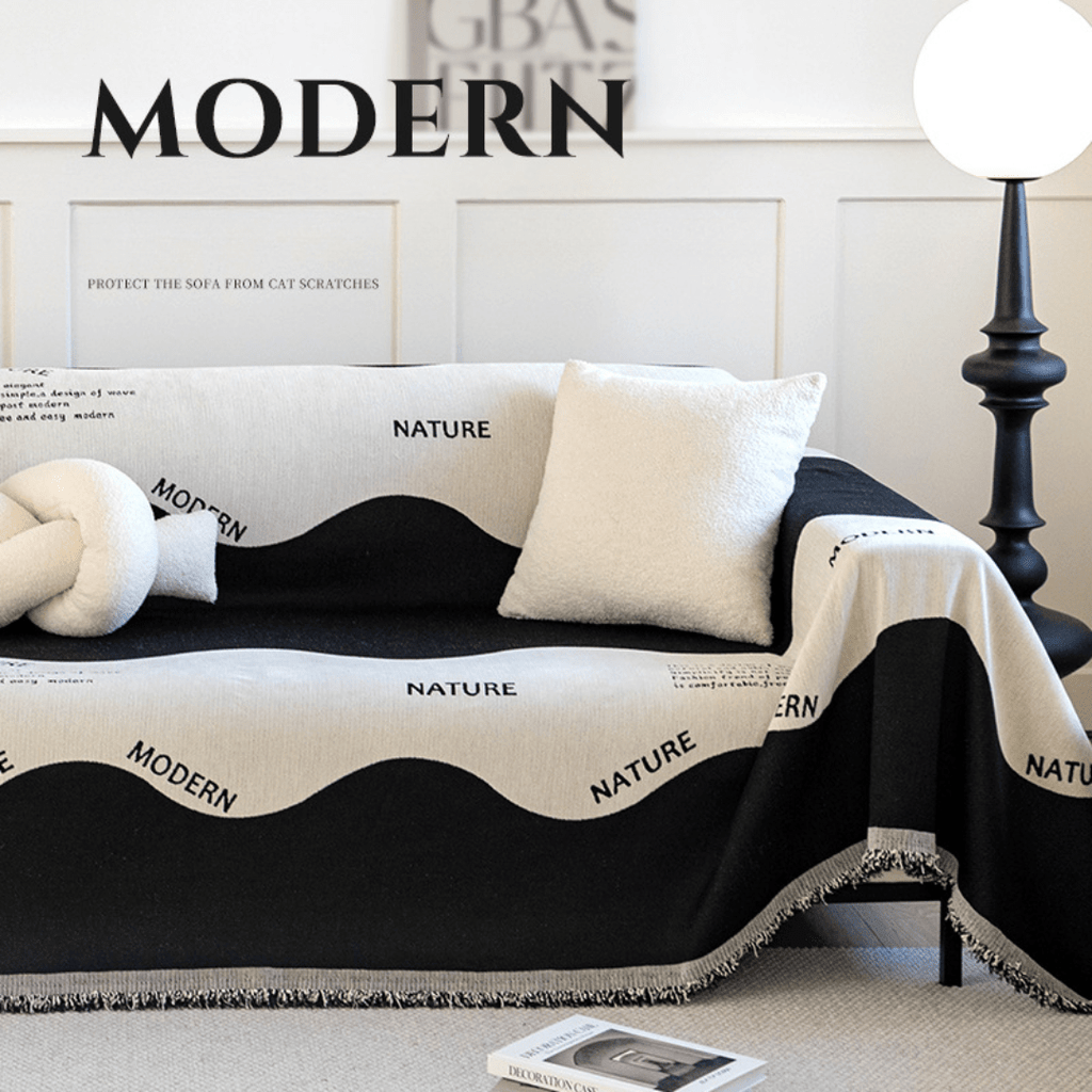 Black Elegance Elegance Chenille Sofa Cover