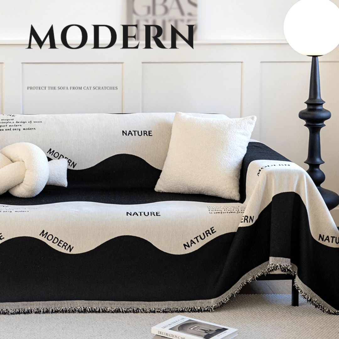 Black Elegance Elegance Chenille Sofa Cover