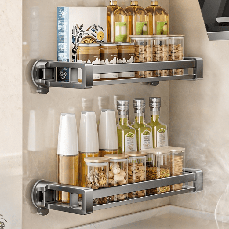 Carbon Steel Multi-Use Storage Rack with Strong Suction Cup(54cm)