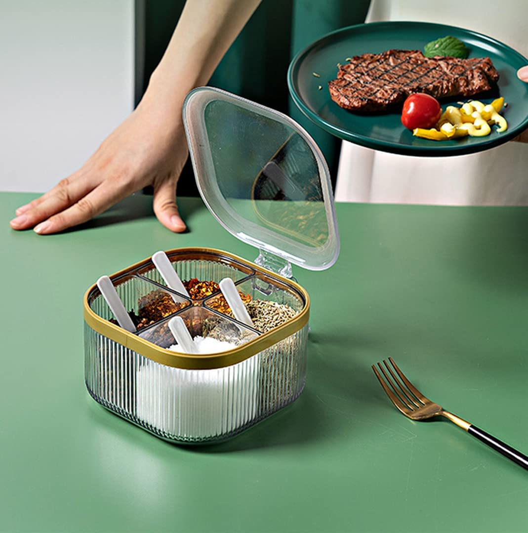 4-Compartment Airtight Kitchen Organizer