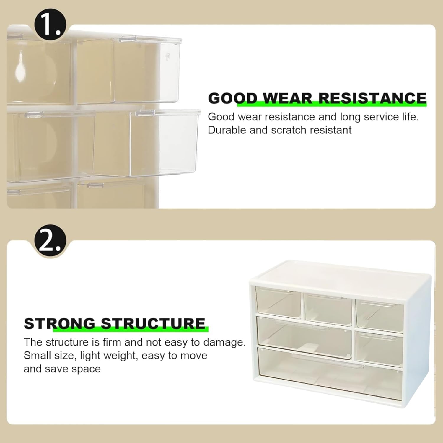 6-Grid Adjustable Organizer Box