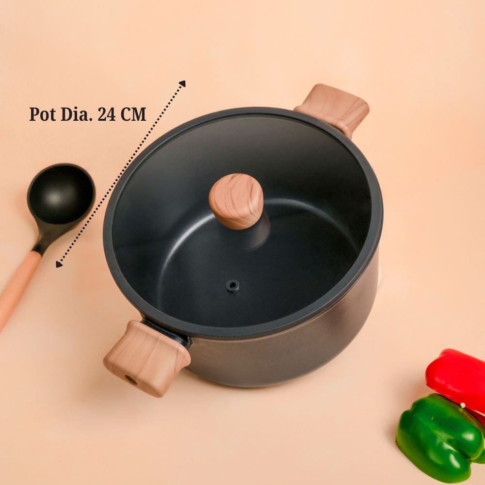 Titanium Non-Stick Soup Pot with Lid (24cm)