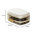 Three-Layer White Portable Weekly Pill Organizer Box with Moisture Seal