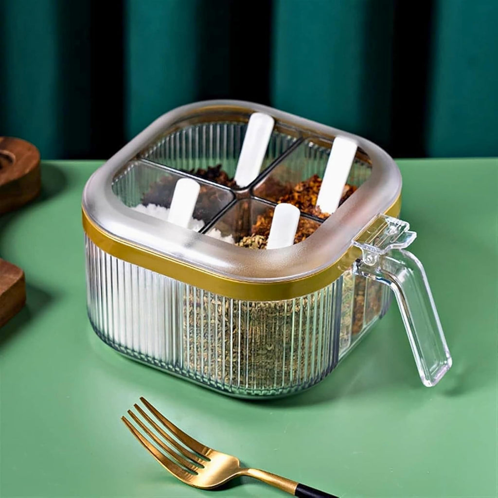 4-Compartment Airtight Kitchen Organizer