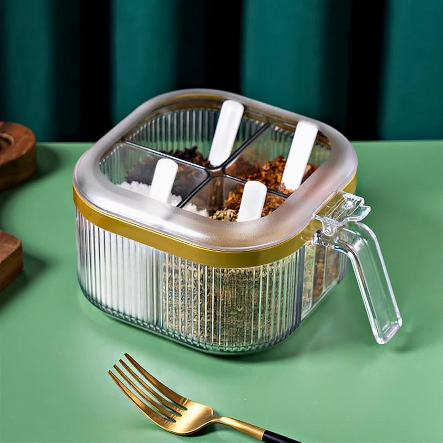 4-Compartment Airtight Kitchen Organizer