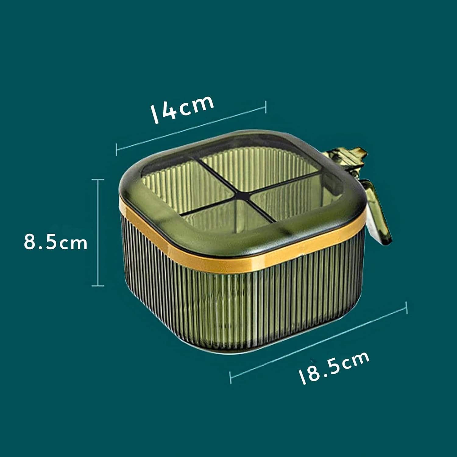 4-Compartment Airtight Kitchen Organizer