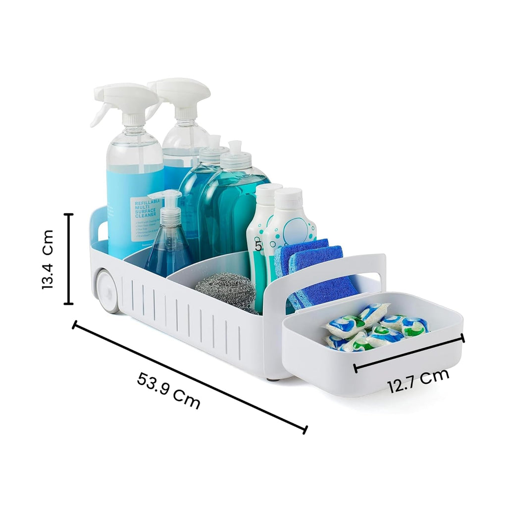Adjustable Compartments Rolling Storage Organizer
