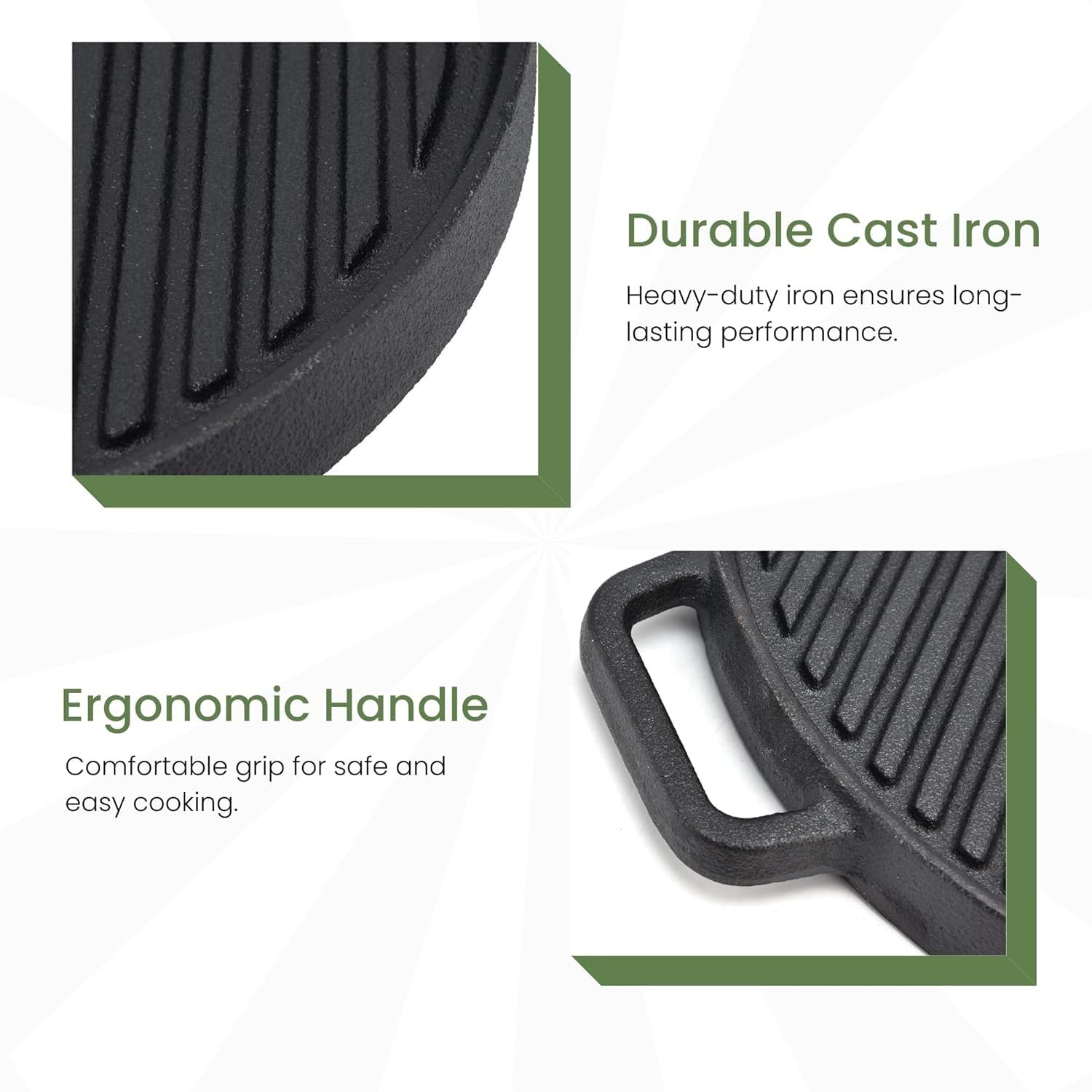 Versatile Grill Cast Iron Non-Stick Grill Pan