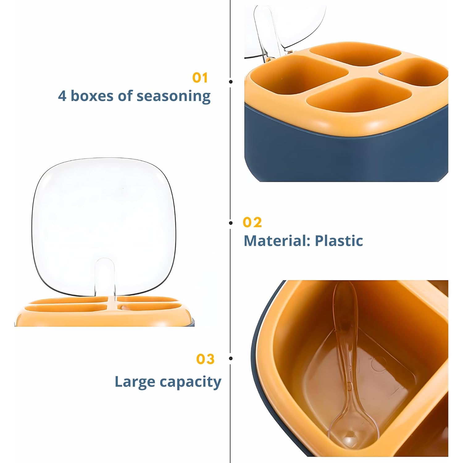 4-in-1 Clear View Spice Organizer