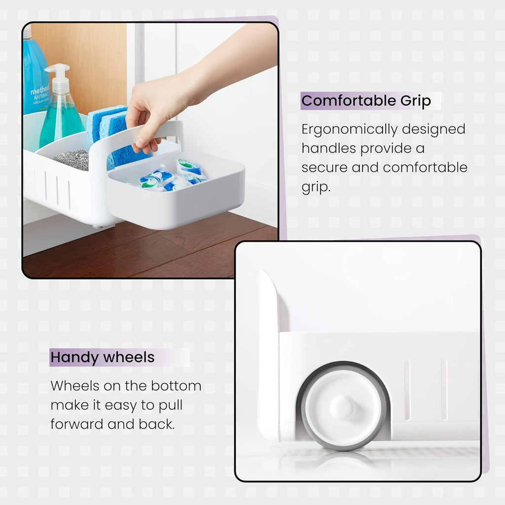 Adjustable Compartments Rolling Storage Organizer