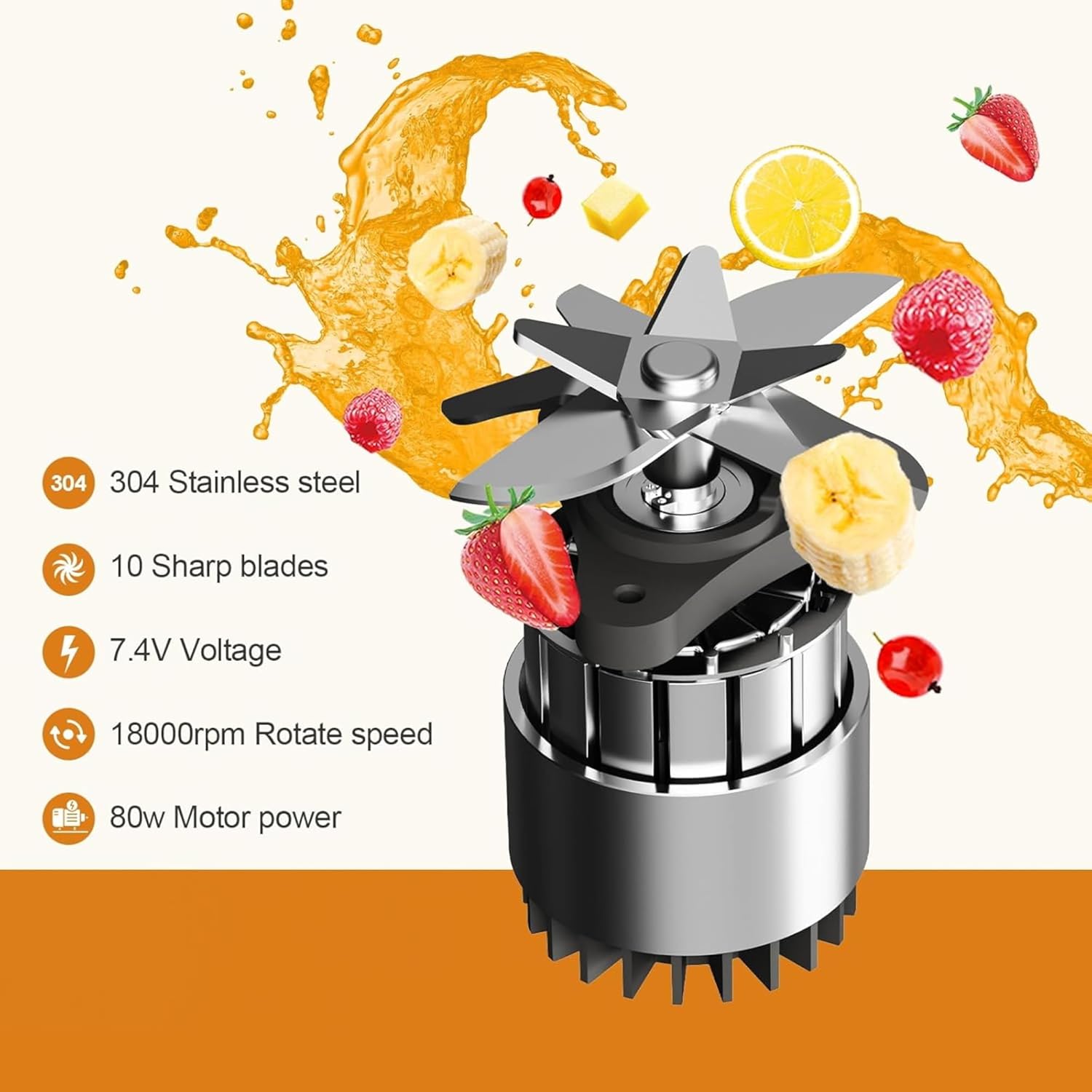 Turbo-Blend Portable Rechargeable Blender