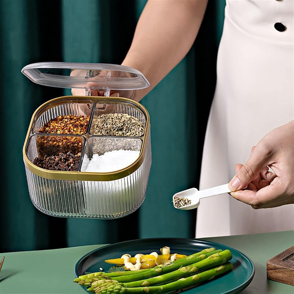 4-Compartment Airtight Kitchen Organizer