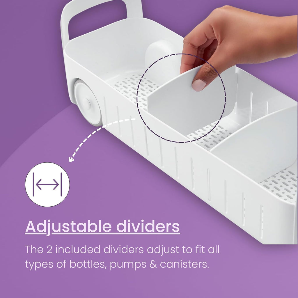 Adjustable Compartments Rolling Storage Organizer