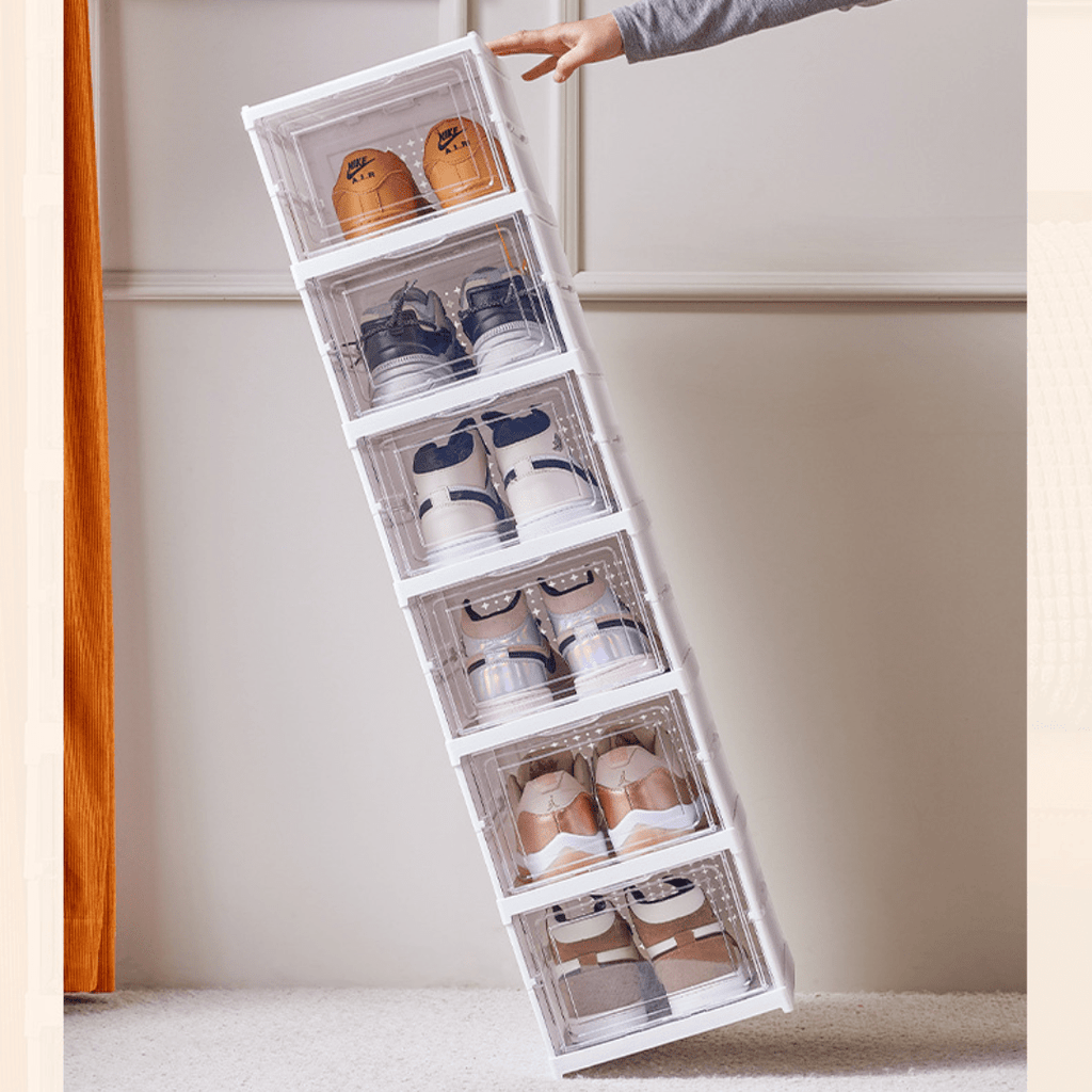 Transparent Stackable Multi-Layer Shoe Cabinet
