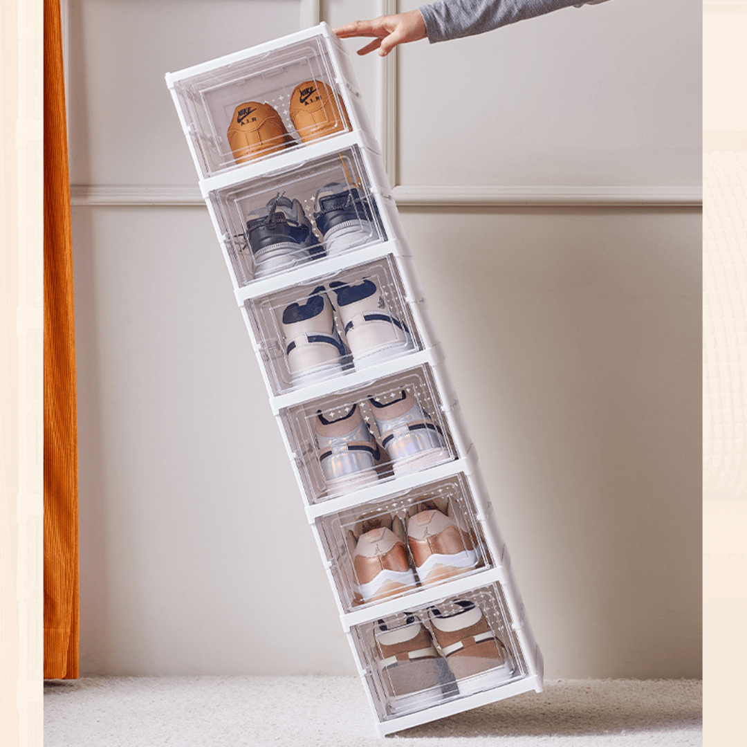 Transparent Stackable Multi-Layer Shoe Cabinet
