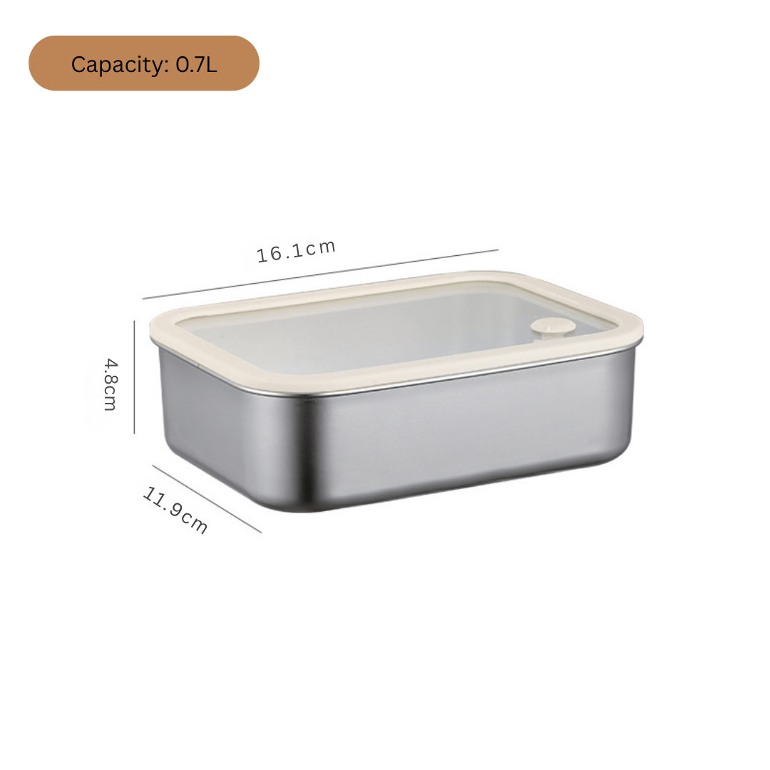 Stainless Steel Multi-Use Storage Box with Lid