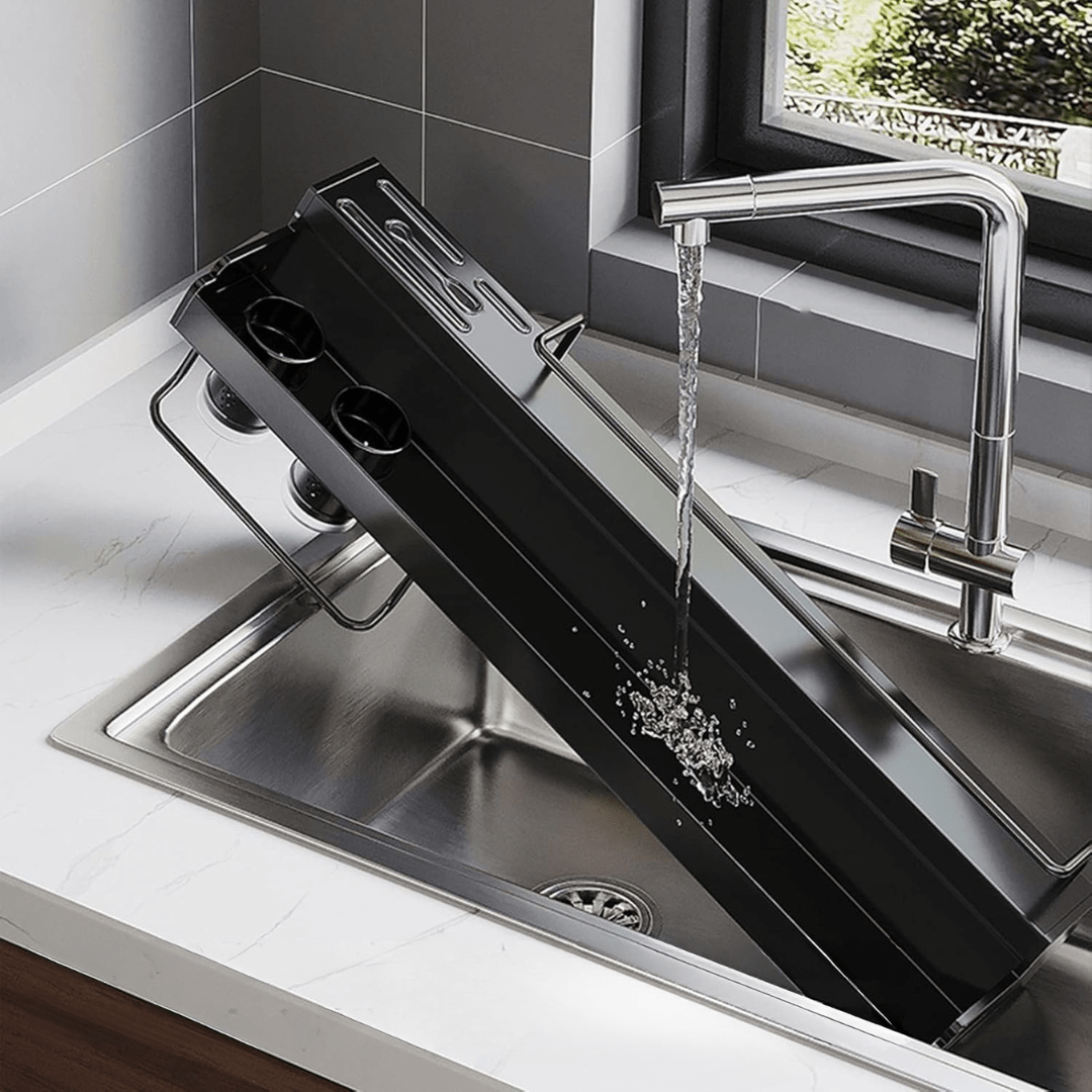 Wall-Mounted Multifunctional Stainless Steel Kitchen Storage Organizer (60cm)