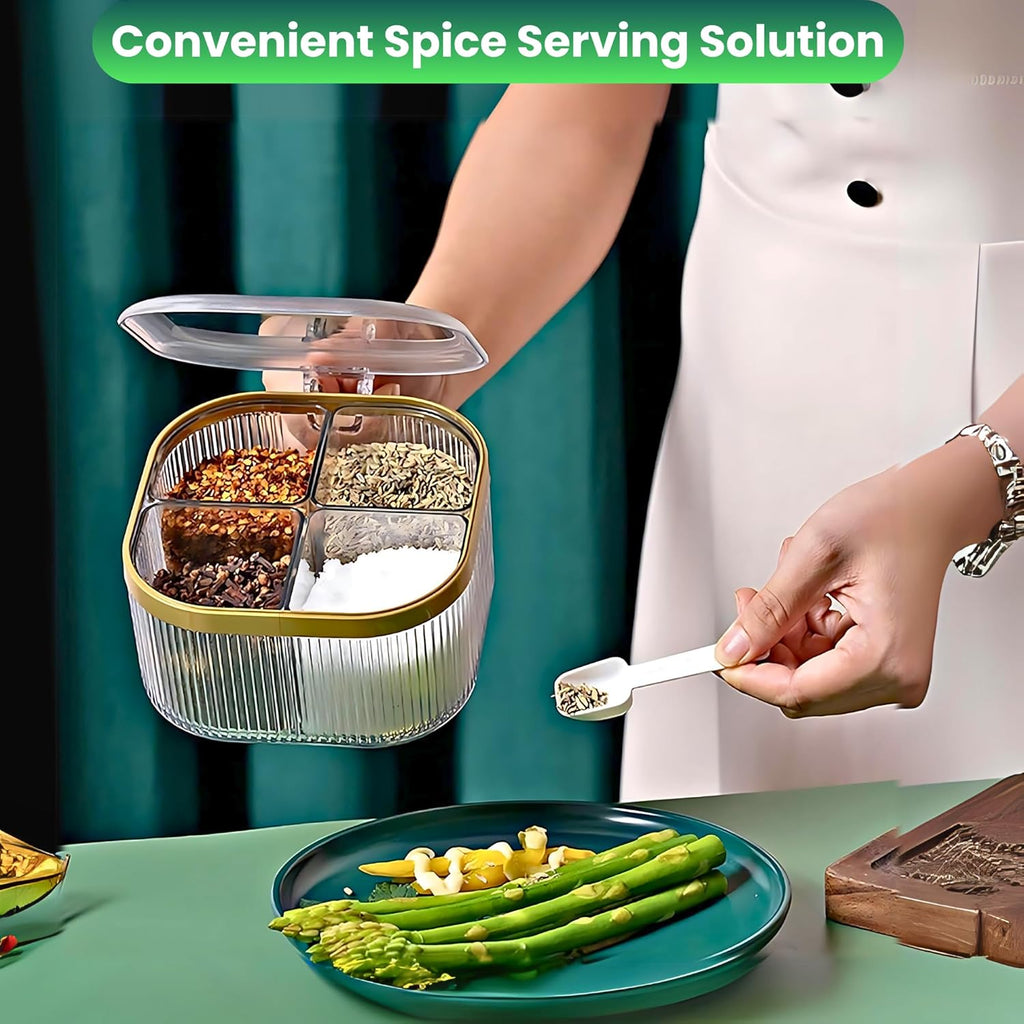 4-Compartment Airtight Kitchen Organizer