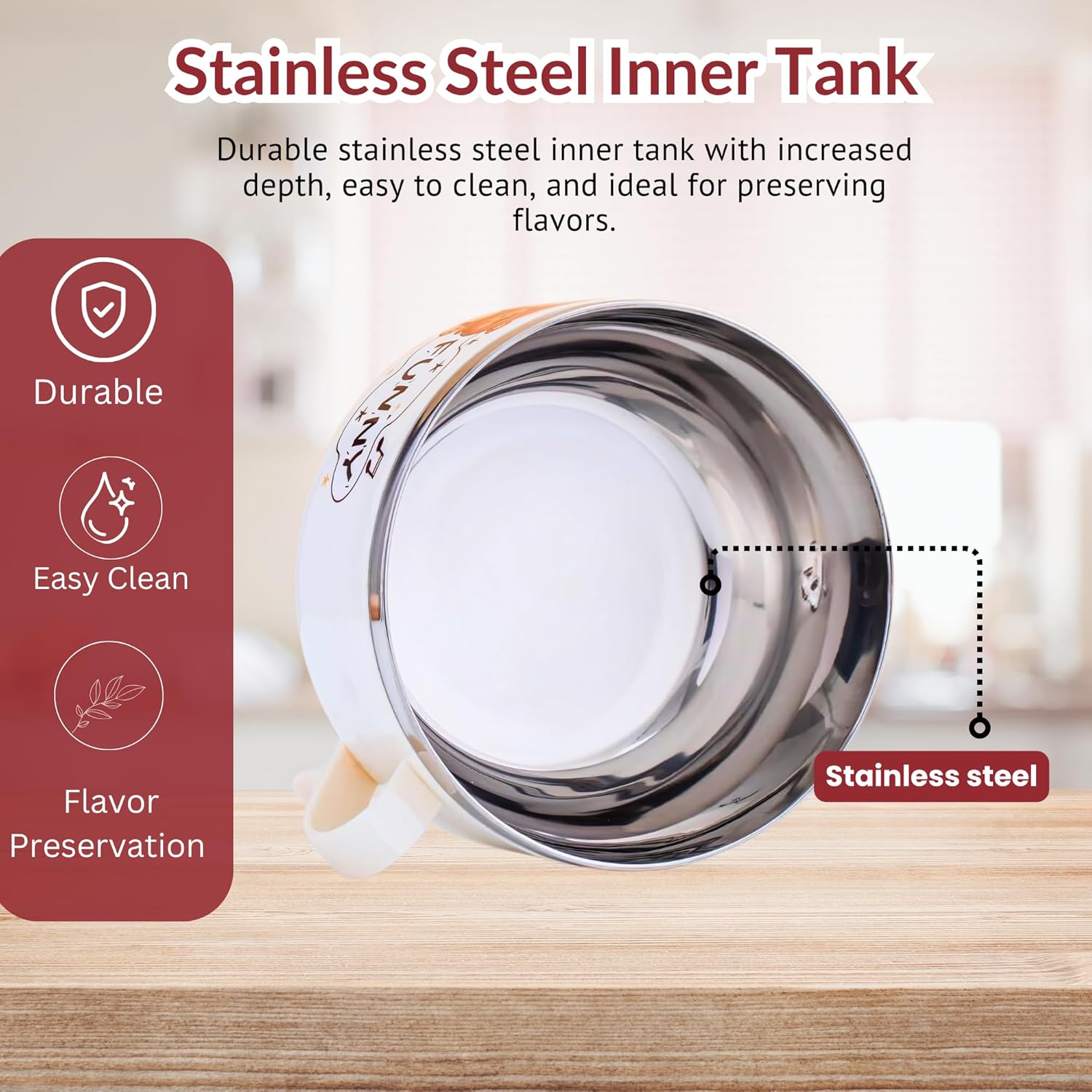 Stainless Steel Cute Bear Noodle Bowl