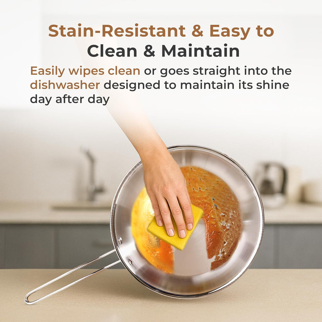 Stainless Steel Non-Stick Tri-Ply Frying Pan(24cm)