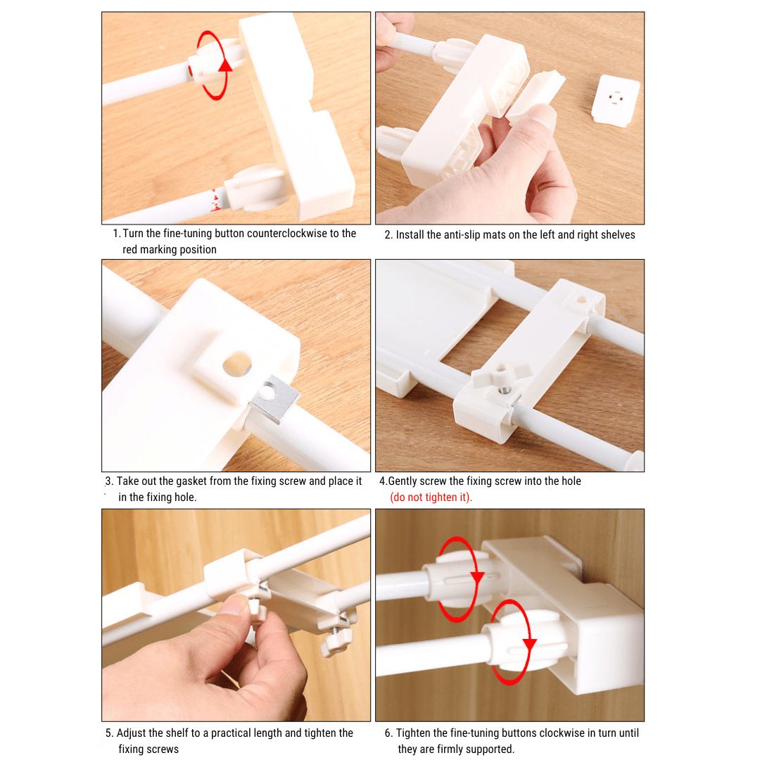 Adjustable Storage Shelf Closet Organizer