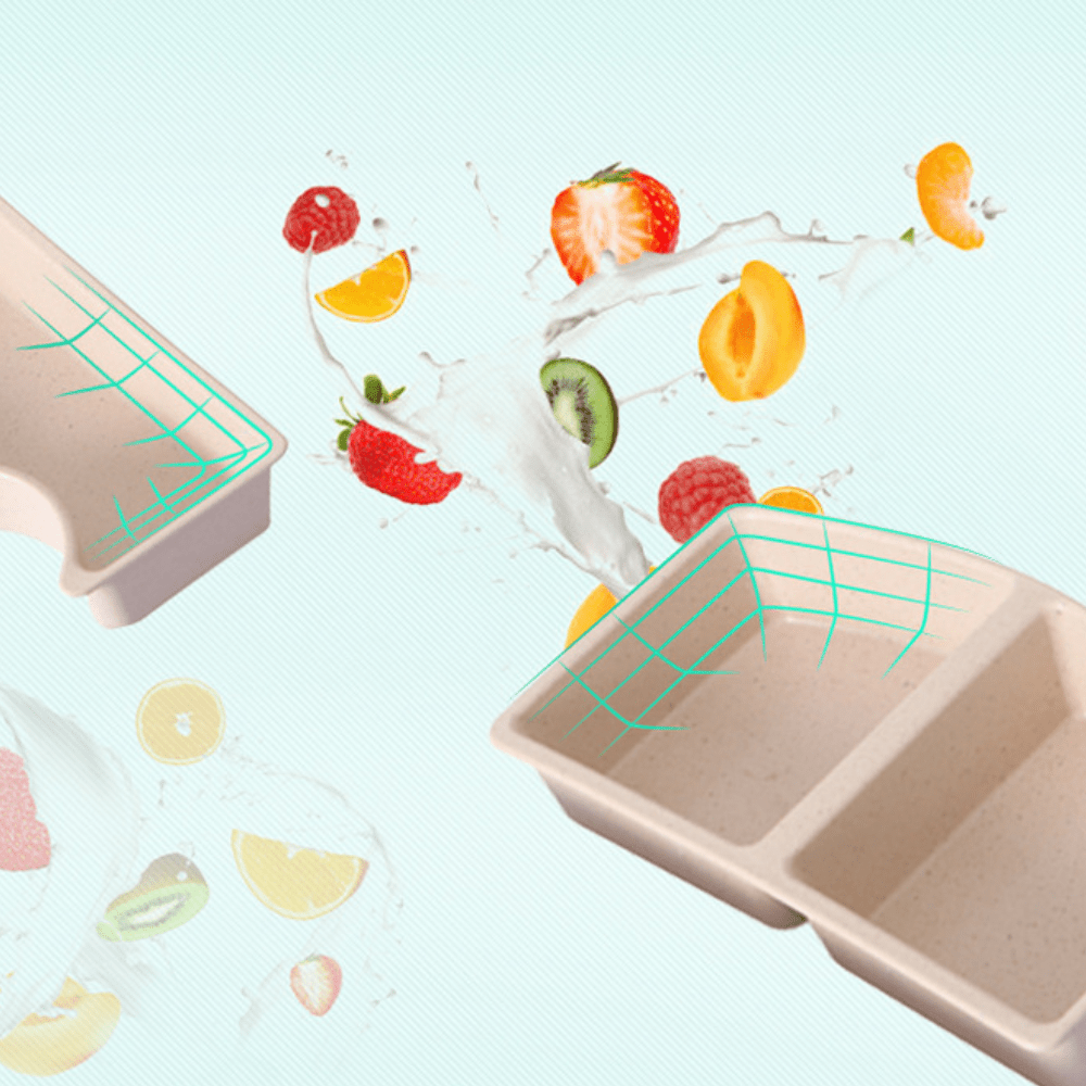 Car Shape Bamboo Fiber Baby Tray