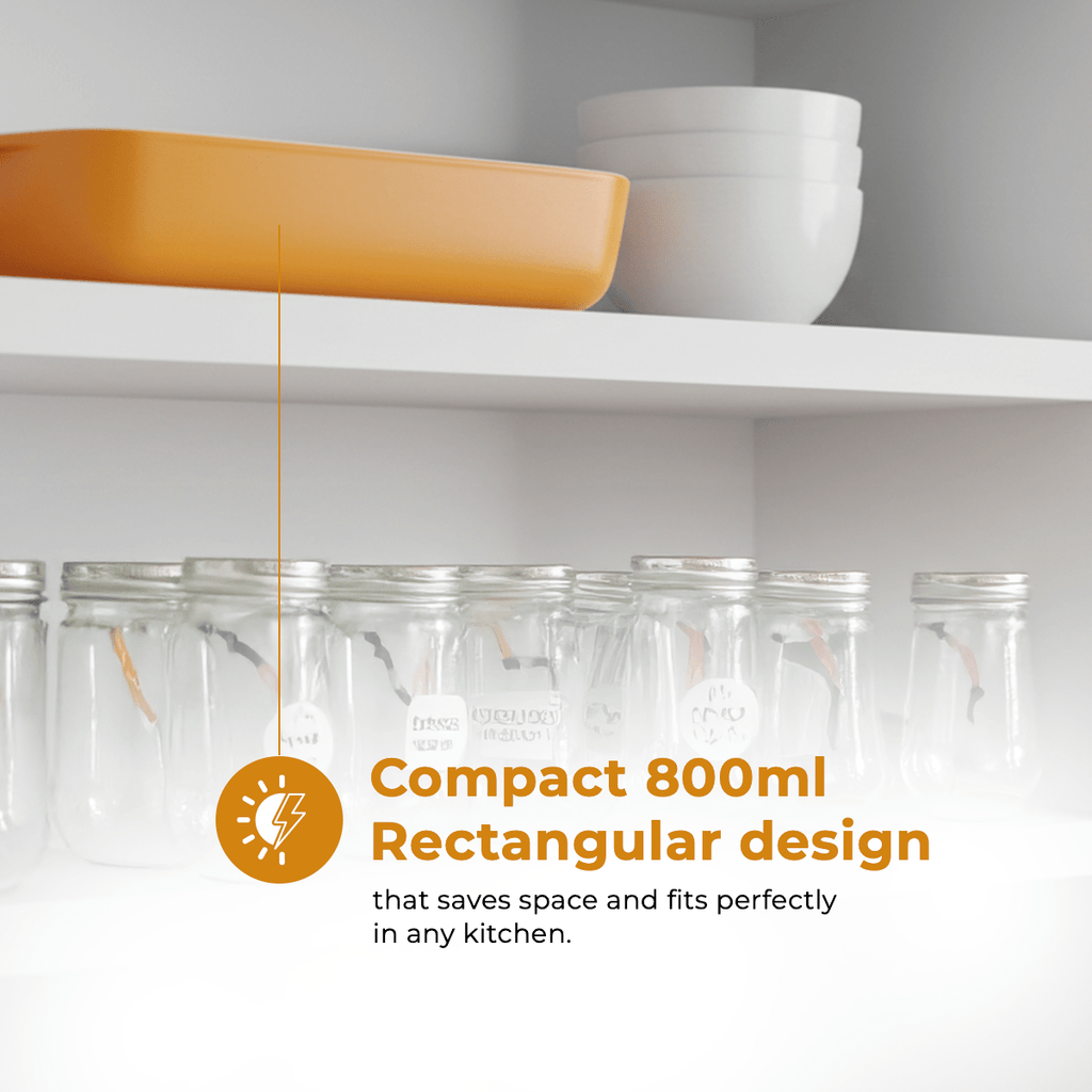 Yellow Rectangular Non-Stick Baking Dish(800ml)