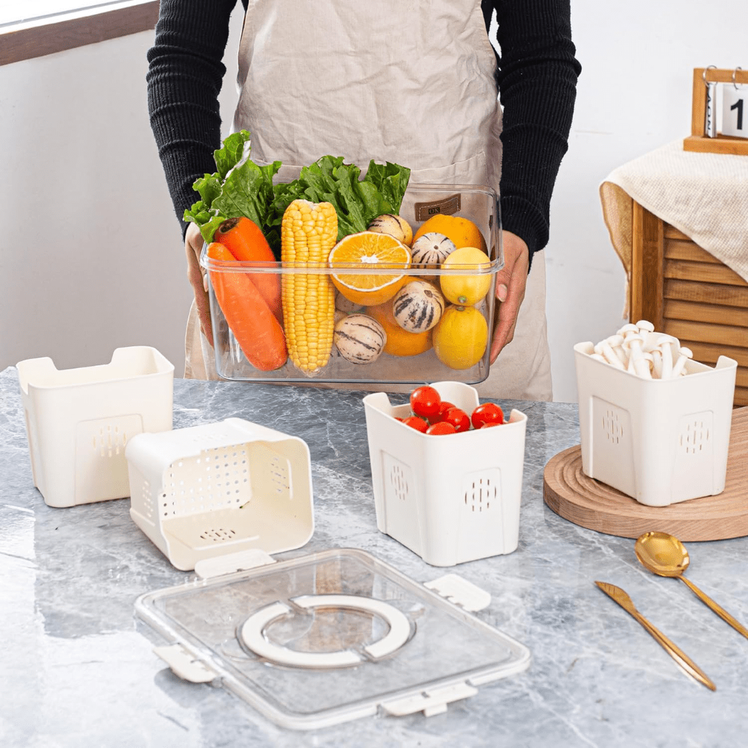 Airtight Storage Containers With 4 Compartments