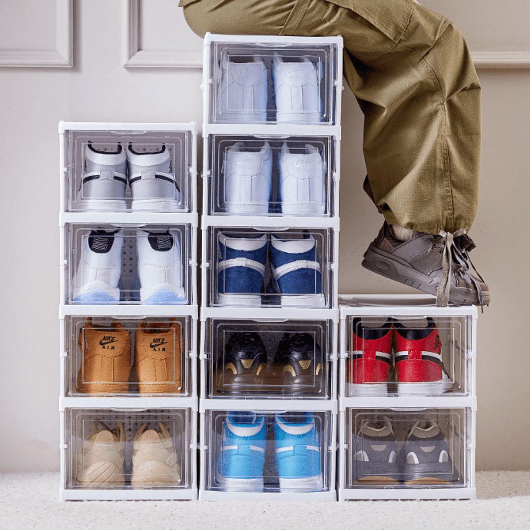 Transparent Stackable Multi-Layer Shoe Cabinet