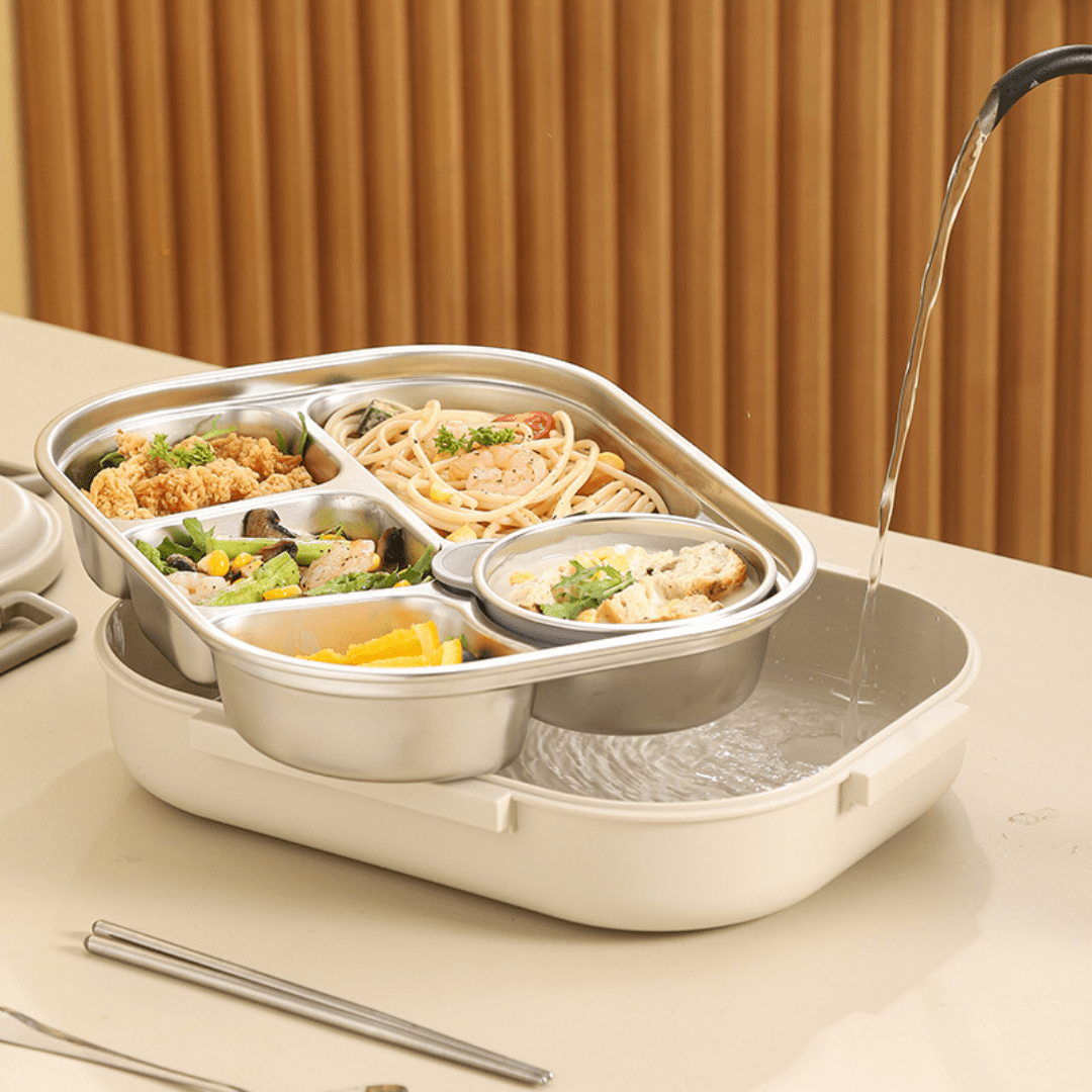 Stainless Steel Leakproof and Microwave-Safe Insulated Lunch Box(2000ml)