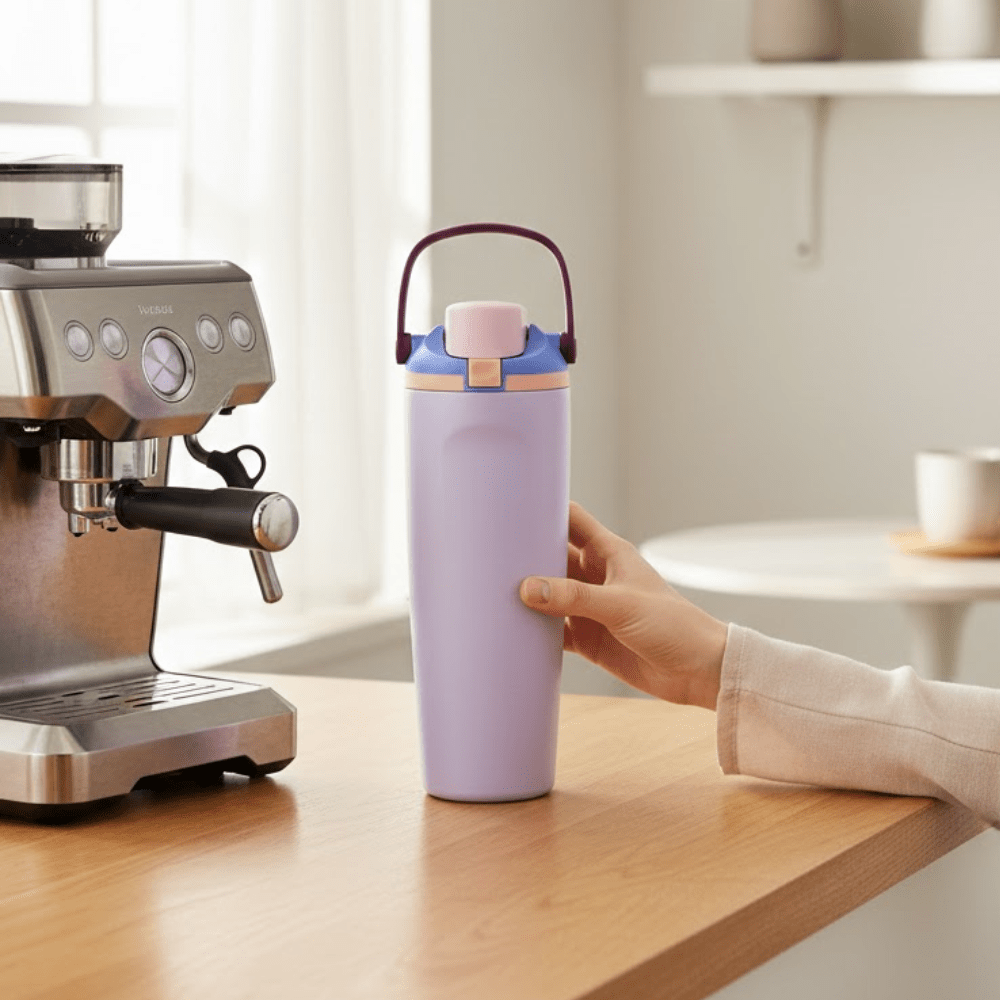 Stainless Steel Insulated Bottle with Secure Lock Lid and Straw(1200ml)