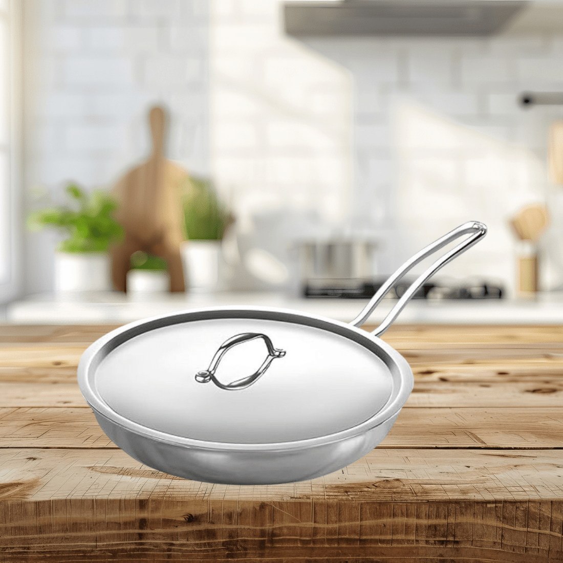 Stainless Steel Non-Stick Tri-Ply Frying Pan(24cm)