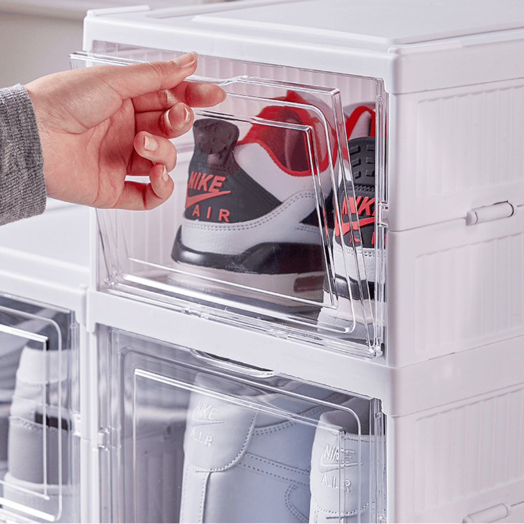 Transparent Stackable Multi-Layer Shoe Cabinet