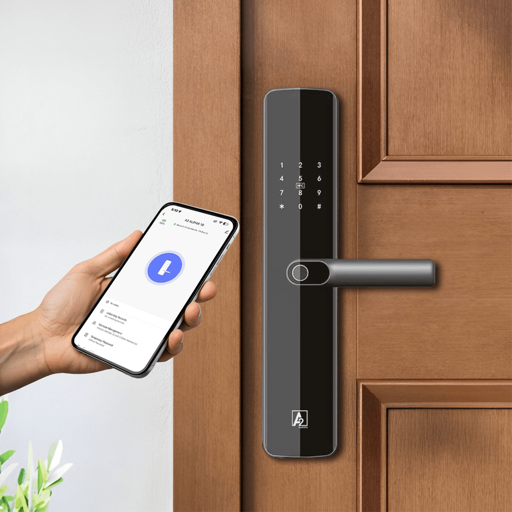 A2 Alpha 10 Smart Digital Door Lock with 7-Way Unlocking Features