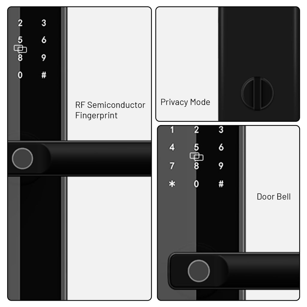 A2 Alpha 10 Smart Digital Door Lock with 7-Way Unlocking Features