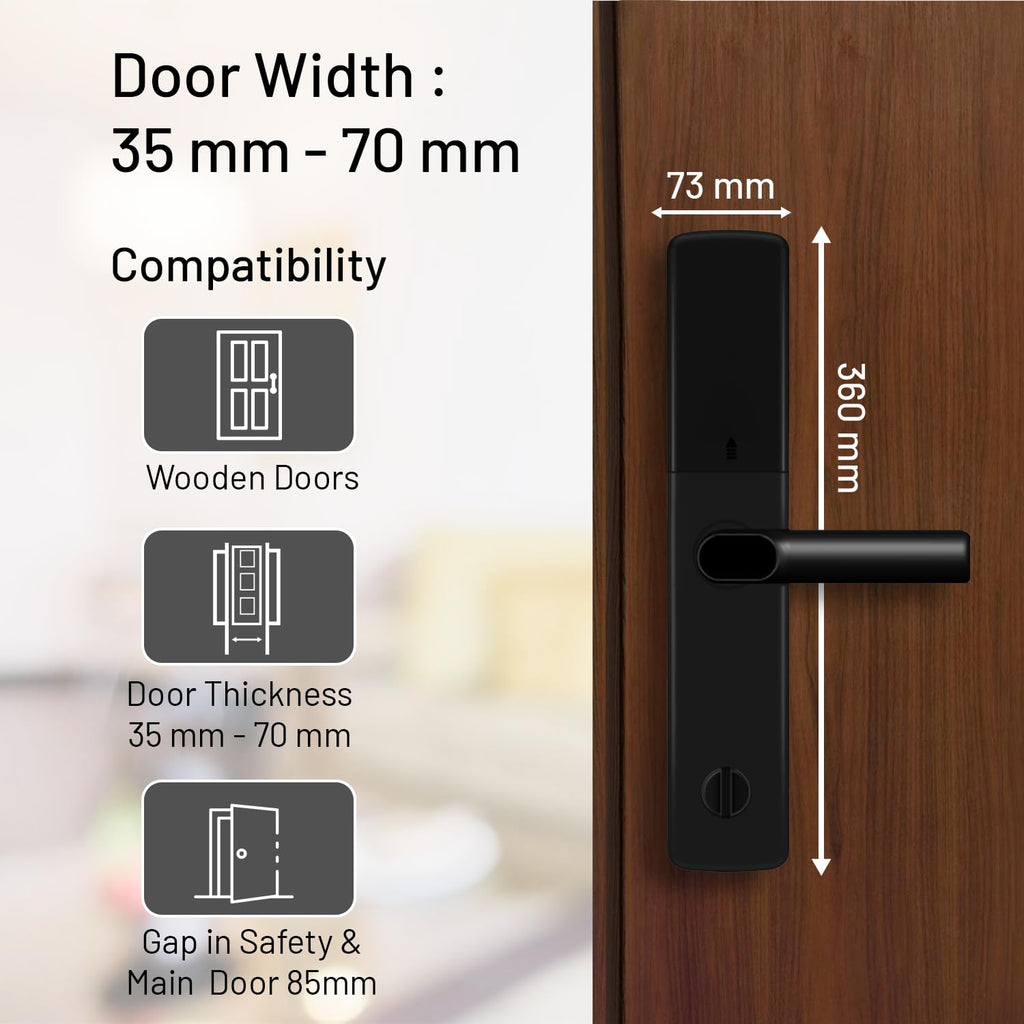 A2 Alpha 10 Smart Digital Door Lock with 7-Way Unlocking Features