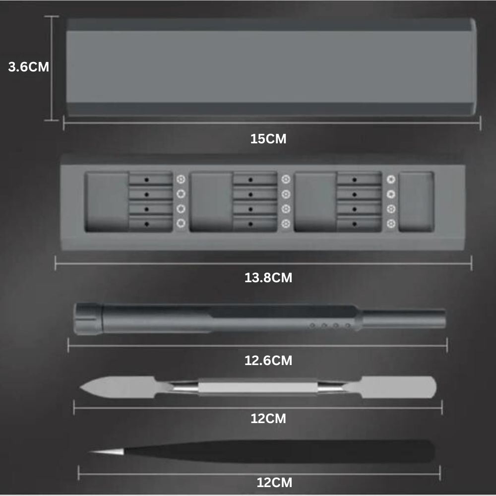 46-in-1 Compact Precision Screwdriver Set with Push Eject