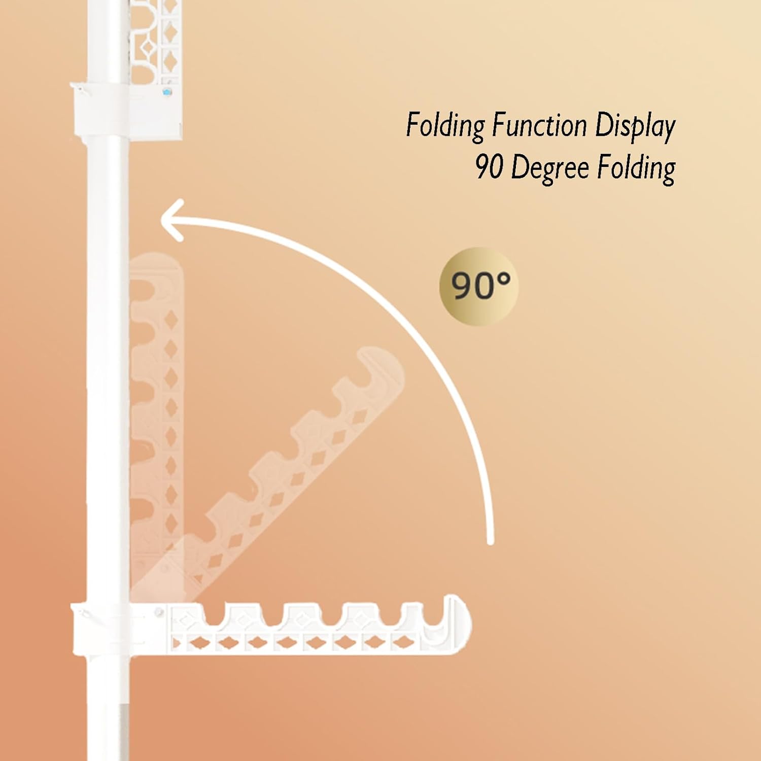 Adjustable Floor-to-Ceiling Clothes Rack with Multi Hooks