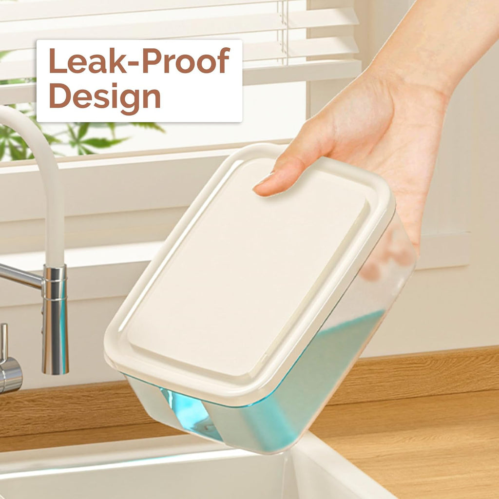 Airtight & Stackable Rectangular Food Storage Containers, Set of 6