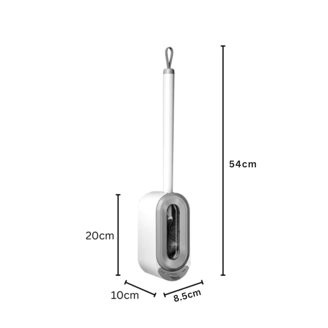 Wall Mounted Toilet Brush Set with Flexible Bristles and Holder