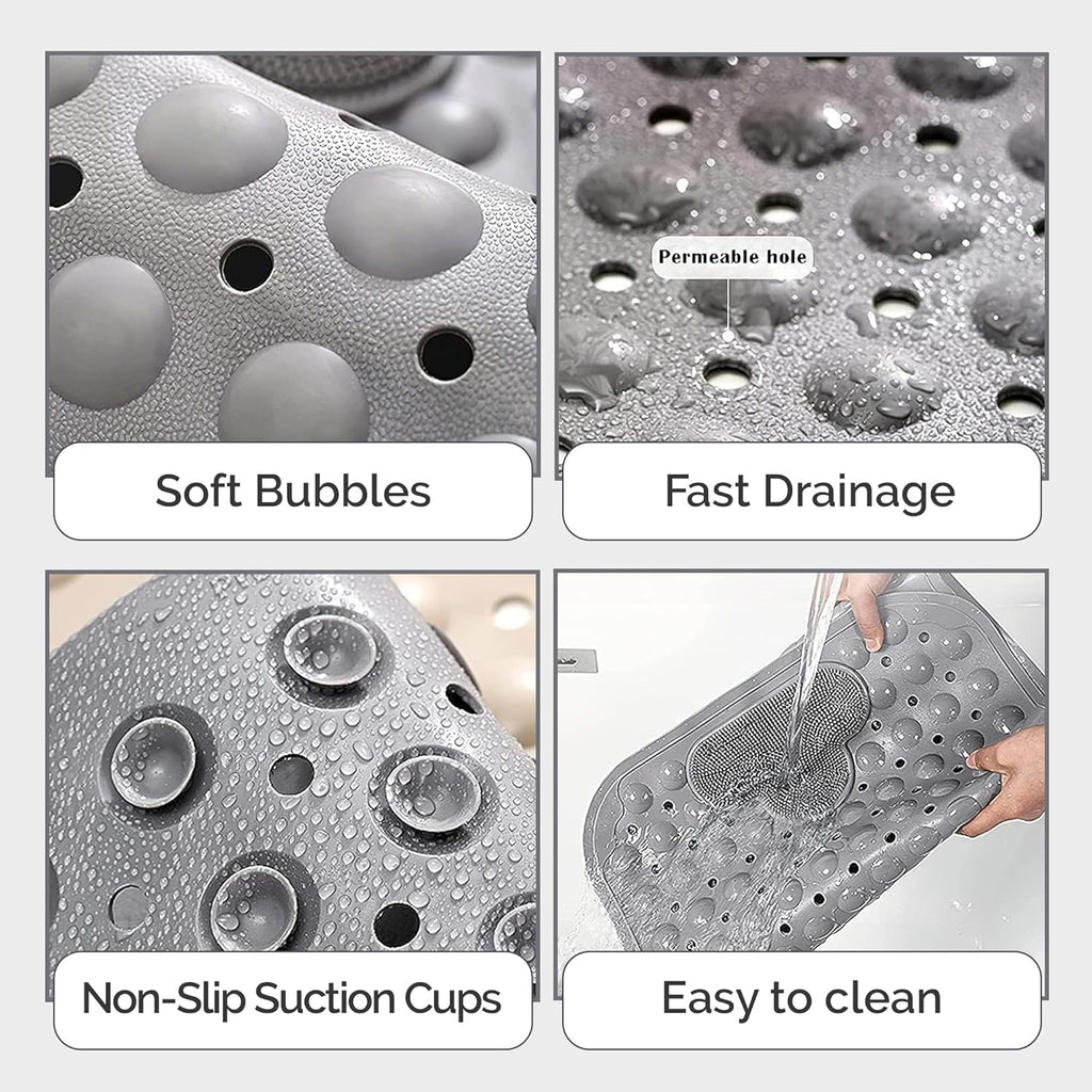 Anti-Bacterial Quick-Dry Non-Slip Shower Mat (71x40cm)