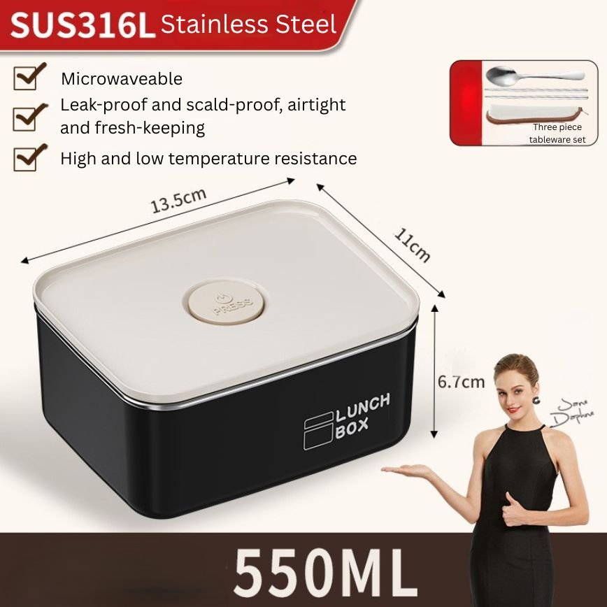 Antibacterial Stainless Steel Leak-Proof Bento Lunch Box