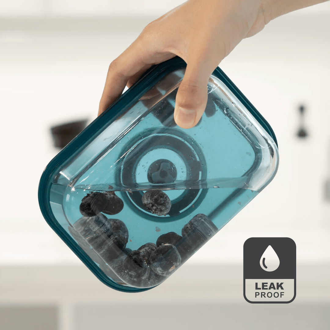 Vacuum Glass Storage Container with Date Tracker Lid