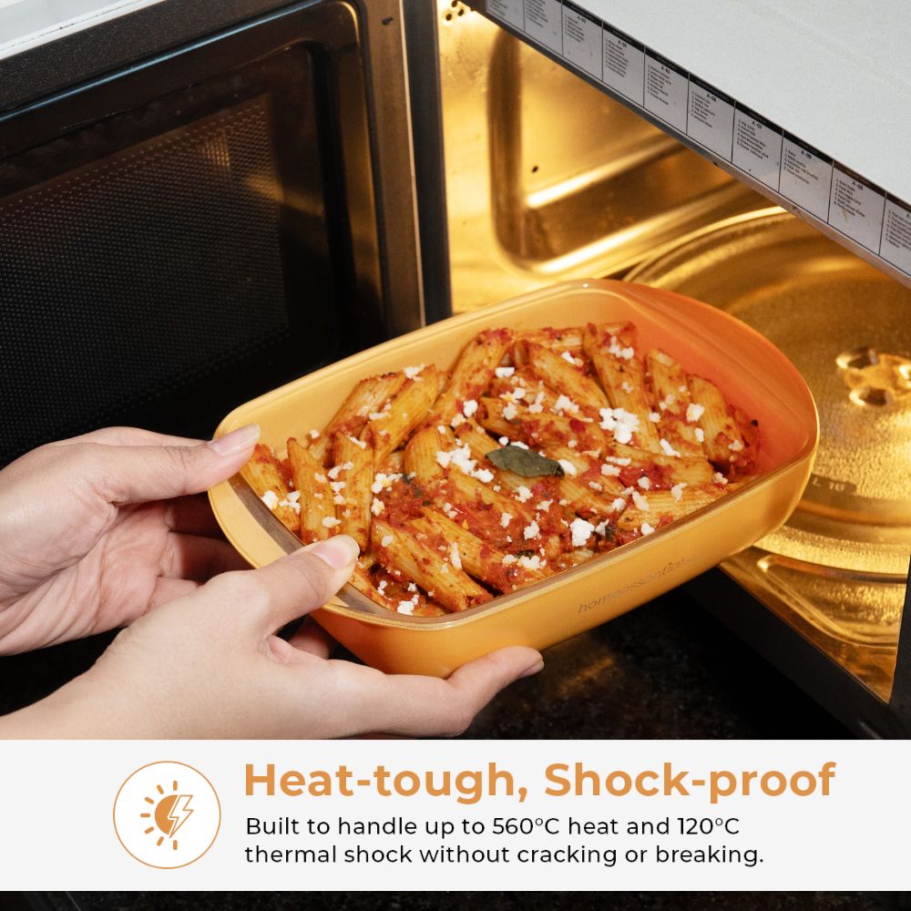 Yellow Rectangular Non-Stick Baking Dish(800ml)